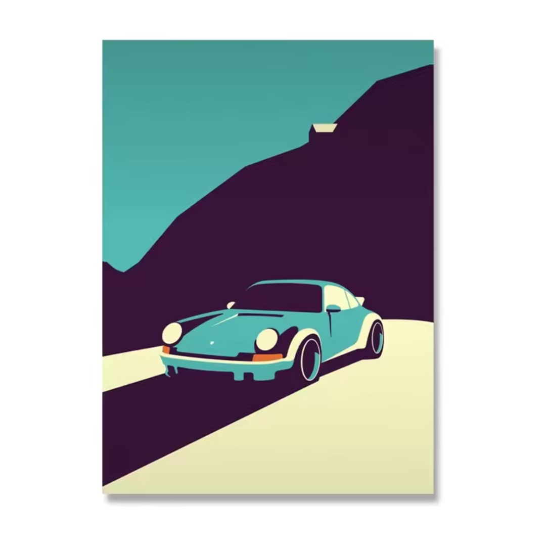 Póster Coche Retro (30x40cm)